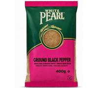 White Pearl Ground Black Pepper 24X400g | Premium Quality Fine Ground Pepper Powder | Rich Aroma & Spicy Flavor for Cooking, Seasoning & Everyday Kitchen Use