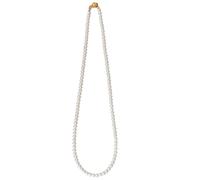 White Pearl Necklace For Women, 4 Mm Beaded Pendant, 15.7 In Strand With Magnetic Clasp, Classic Jewelry For Weddings & Celebrations