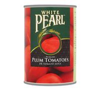 White Pearl Peeled Plum Tomatoes in Tomato Juice - Pack of 12 x 400g