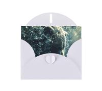 White Pearlescent Paper Holiday Cards 4"x6" MSRHIUEF Bear in the River Printing Greeting Cards for Christmas, Birthday, Wedding Anniversary & Party Invitations