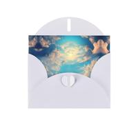 White Pearlescent Paper Holiday Cards 4"x6" MSRHIUEF Cloudy Sky Printing Greeting Cards for Christmas, Birthday, Wedding Anniversary & Party Invitations