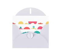 White Pearlescent Paper Holiday Cards 4"x6" YYHHAOFA Colorful human world Pattern Greeting Cards for Christmas, Birthday, Wedding Anniversary & Party Invitations