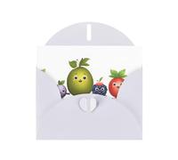 White Pearlescent Paper Holiday Cards 4"x6" YYHHAOFA Happy fruit star Pattern Greeting Cards for Christmas, Birthday, Wedding Anniversary & Party Invitations