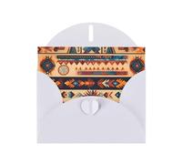 White Pearlescent Paper Holiday Cards 4"x6" YYHHAOFA native american patterns Pattern Greeting Cards for Christmas, Birthday, Wedding Anniversary & Party Invitations