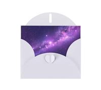 White Pearlescent Paper Holiday Cards 4"x6" YYHHAOFA Purple River Of Stars Pattern Greeting Cards for Christmas, Birthday, Wedding Anniversary & Party Invitations