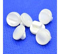 White Pearlescent Shirt Shank Buttons 11.5mm (6)