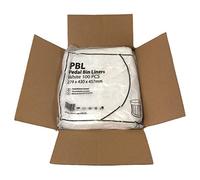 White Pedal Bin Liners In 10 Packs of 100 - Box of 1000