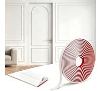 White Peel and Stick Moulding Trim, 6m/19.68ft Self-Adhesive Flexible Wall Moulding for Door Frame, Ceiling Border, Cabinet and Mirror Frame, PVC Decorative Trim Strip, Waterproof (White, 6.1M)