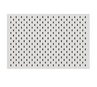 White Pegboard Panel with 5 Hooks for Plants, Stainless Steel Wall Storage System, Heavy-Duty Tool Organizer for Kitchen & Room, 60x40CM Balcony Decor