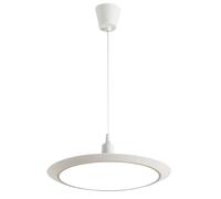 White Pendant Light Fixture LED Single Hanging Lamp Round Chandelier Ceiling Lights Modern Suspension Lamps Kitchen Island Lighting Fixture for Dining Table Bedroom Star of Light