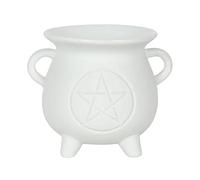 White Pentagram Cauldron Oil Burner