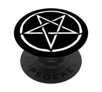 White Pentagram Goth Occult Dark Art Metal Death Satanic PopSockets Swappable PopGrip