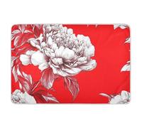 White Peonies Red Extra Large Resuable Changing Pad Covers Waterproof Washable Pee Pads for Bed Portable Toddler Bedding Products for Baby Toddler Children 52" L x 34" W