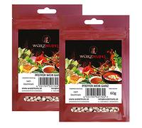 White pepper, whole grain, white pepper, hand-picked germ-reduced white pepper from Indonesia, 2 bags each 60 g (120 g)