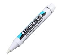 White Permanent Marker Pen, 1pcs 2.5mm Round Tip Waterproof Oil Based Paint Markers White Fabric Pen Quick Dry Ink for Ceramic,Stone,Canvas,Metal,Wood,Rock,Plastic,Leather,Glass,Clothes,Diy Crafts