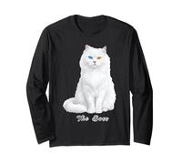 White Persian Cat Lovers Boss Funny Tee Mothers Fathers Day Long Sleeve T-Shirt
