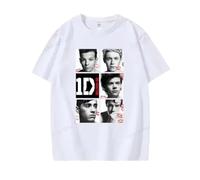 White Photo Collage Niall Louis Horan Harry 1D Direction Styles One Tee Top Tshirt Mens Womens Unisex Ladies Gift XS S M L XL XXL 6 8 10 12 14 16 18 Short Sleeved Harajuku Kpop Basic Cotton T-Shirt