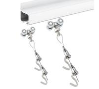 White Picture Frame Hanging Kit 20 36 48 72 80 Inch, Artwork/Paintings/Pictures Hanging Wire 10ft, Ceiling Mounted Picture Rail fo