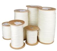 White Picture Frame Hanging Low Stretch Polyester White Braided Cord String - 3mm / No.4 - 209kg Breaking Strain - Maximum Suggested Picture Weight 52kg (20 Meters)