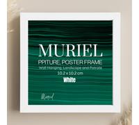 White Picture Frame Photo Frame Perspex Sheet For Wall Or Table, Landscape Portrait Orientation 10.2 X 10.2 Cm