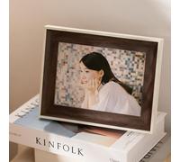 White Picture Frames Beautifully Detailed Moulding Contemporary Table Top Basics Rectangular Photo Frames (White + Brown,5")