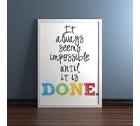 White Picture poster photo print Art Frame Various sizes A1 A2 A3, Black, 60x50CM(35.4" x 35.4")