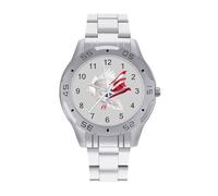 White Pigeon US Flag Quartz Wrist Watch Stainless Steel Watches for Men Women Easy to Read