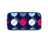 White Pill-Shaped Ovals Pencil Case Organised with Zip Up Pencil Cases Boys Pen Case School Supplies for Boys Secondary High School College Sixth Form Stationery Gifts for Women Men