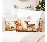 White Pillow Cases 2 Pack 60 x 80 cm Animal Cushion Covers,Decorative Pillows, Nvisible Zipper Cushion Inserts, Double Sided High-Definition Printing Sofa Cushions, is Give Gifts for Women 0R-134