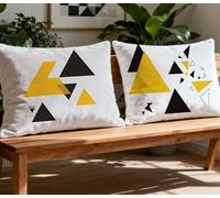 White Pillowcase Geometry Cushion Covers set of 2 Large Pillow Cases 24x36in Rectangle Cushion Covers,2026 New Velvet Duplex Print Sofa Pillows for Winter Autumn Living Room Home Decor Gifts O-948O