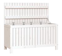 vidaXL Garden Storage Box White 115x49x60cm Solid Wood Pine, White