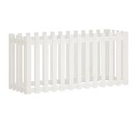 vidaXL Garden Raised Bed with Fence Design White 150x50x70 cm Solid Wood Pine