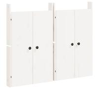 vidaXL Outdoor Kitchen Doors 2 pcs, Cabinet Door for Indoor Outdoor, Kitchen Access Door for BBQ Island Grilling Station, White Solid Wood Pine