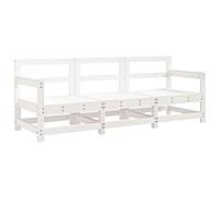 (white pine, 2x corner + middle) vidaXL Garden Middle Sofas Outdoor Sofa Sectional Sofa 2 pcs Solid Wood Pine