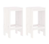 (white pine, 40 x 36 x 75 cm) vidaXL Garden Stools Outdoor Bar Stool Wooden Chair 2 pcs Solid Wood Pine