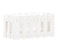 vidaXL Garden Planter with Fence Design White 60x30x30 cm Solid Wood Pine
