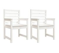 (white pine, 60 x 48 x 91 cm) vidaXL Garden Chairs Outdoor Chair Wooden Chair Seating Patio 2 pcs Pinewood