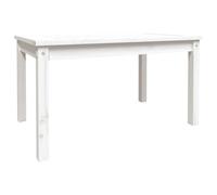 vidaXL Garden Table White 82.5x50.5x45cm Solid Wood Pine, White