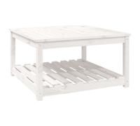(white pine, 82.5 x 82.5 x 45 cm) vidaXL Garden Table White Solid Wood Pine Outdoor Table Multi Colours/Sizes
