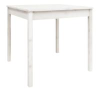 vidaXL Garden Table White 82.5x82.5x76 cm Solid Wood Pine