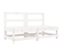 (white pine, middle sofa (2 pcs)) vidaXL Garden Middle Sofas Outdoor Sofa Sectional Sofa 2 pcs Solid Wood Pine