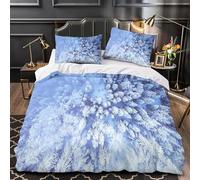 White Pine Plantation King Size Duvet Cover Sets Snowy Plantation Scene Bedding Set 3D Print Quilt Cover 230x220 cm Soft Microfiber Lightweight with Zipper Closure and 2 Pillowcases d-503
