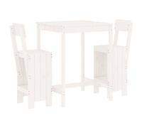 (white pine) vidaXL Garden Bar Set Outdoor Bar Table Set Bar Stool 3 Piece Solid Wood Pine