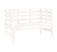 vidaXL Garden Bench White 111.5x53x71 cm Solid Wood Pine UK