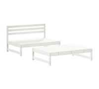 (white pine) vidaXL Garden Lounge Set Wooden Bench Outdoor Bench 2 Piece Solid Wood Pine