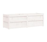 vidaXL Garden Planter White 150x50x50cm Solid Wood Pine, White