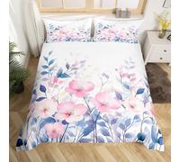 (White Pink Purple, Single(No Comforter)) Homewish Pink Monkey Bedding Set Double,Jungle Animals Monkey Duvet Cover Cute Leaves Banana Comforter Cover Wildlife Natural Bed Cover for Kids Boys