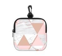 White Pink Triangle, Square Zipper Storage Bag, Neoprene Coin Purse, Small Wallets, Change Pouch, Change Purse