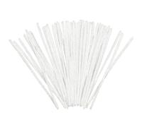 White Pipe Cleaners 100 Pcs by Vervanta - Flexible Chenille Stems for Intricate Cleaning, DIY Craft Projects & Adult Art | Soft Wire Fibre Wands for Hobbyists, 30 cm Length
