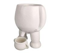 (white) Piss Pot Planter Resin Peeing Planter Pot Funny Body Succulent Pot With Drainage Novelty Vase For Indoor Outdoor Garden Home Decor